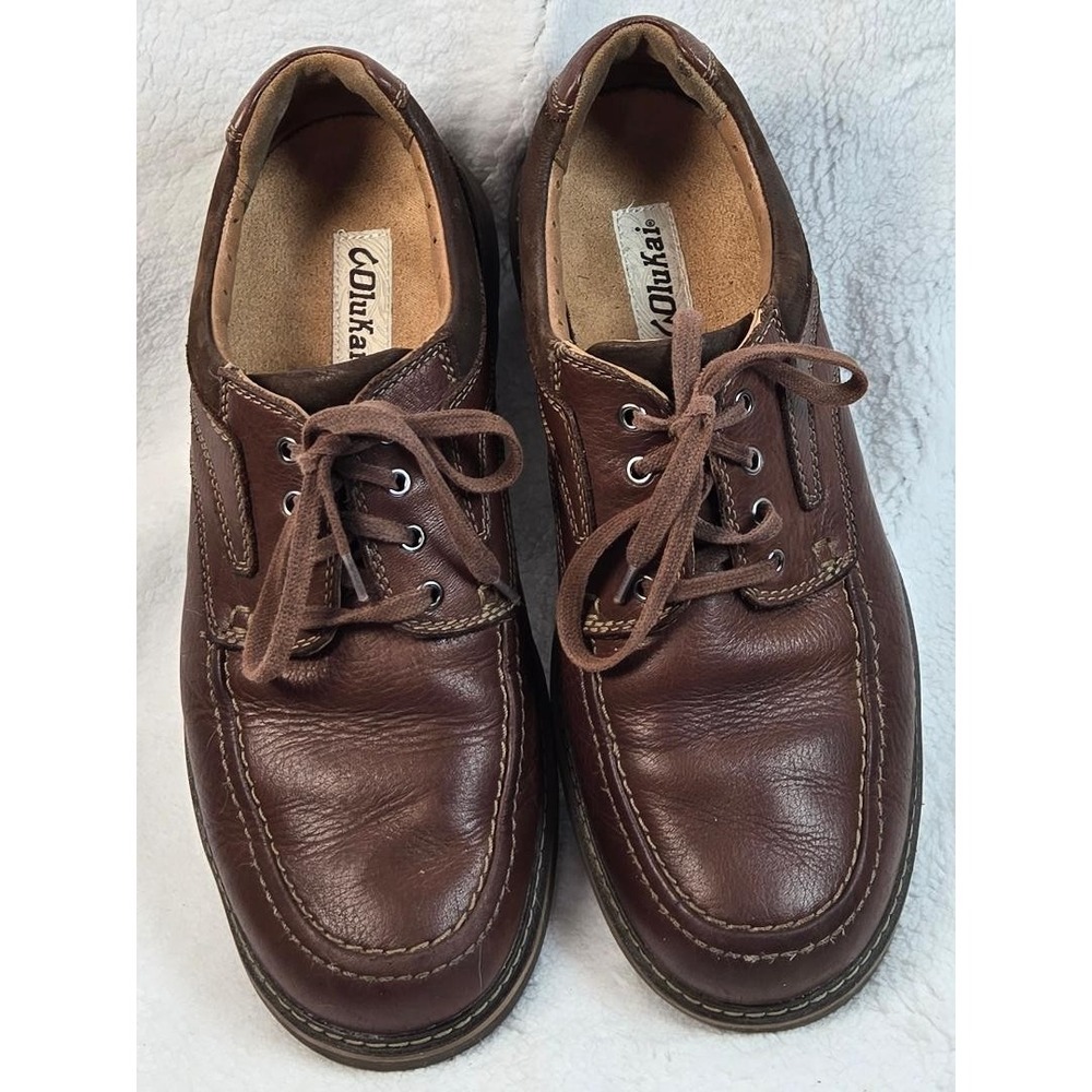 Men's‎ Olukai Leather Lace Up Brown Shoes Size 11 XW
